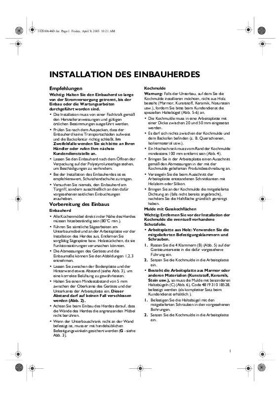 Mode d'emploi WHIRLPOOL AKP 351/IX/06