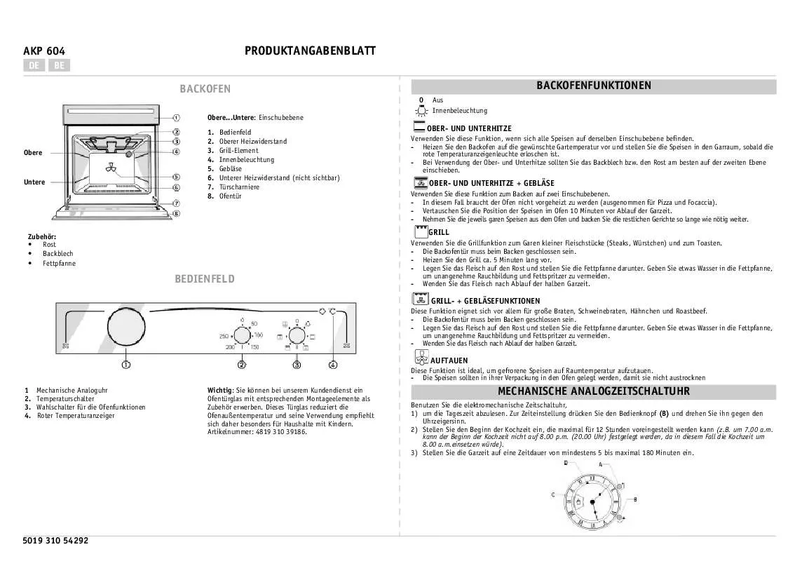 Mode d'emploi WHIRLPOOL AKP 604/01