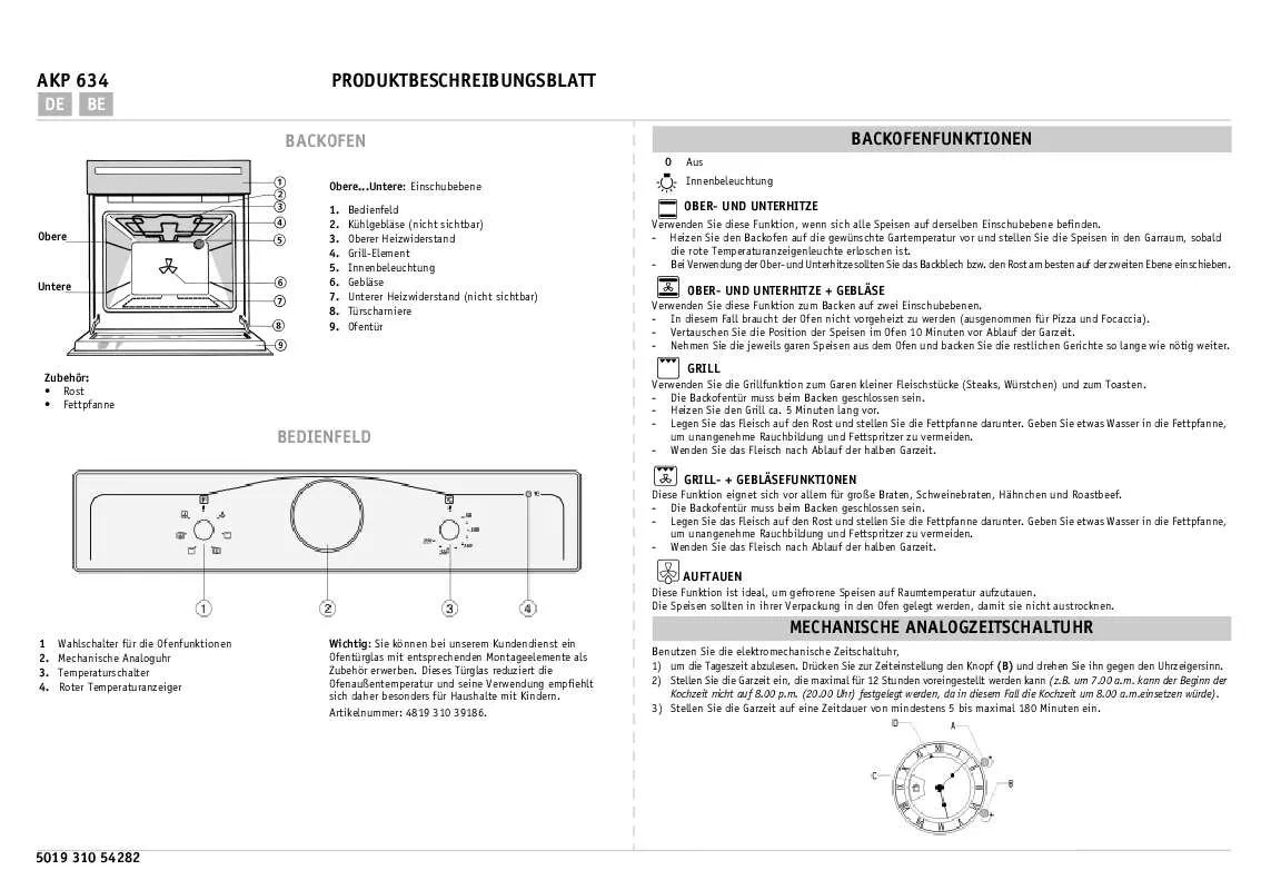 Mode d'emploi WHIRLPOOL AKP 634 AR