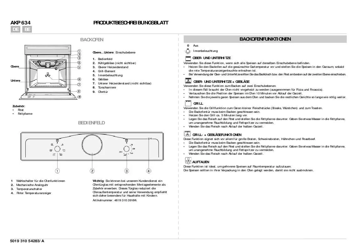 Mode d'emploi WHIRLPOOL AKP 634 IX