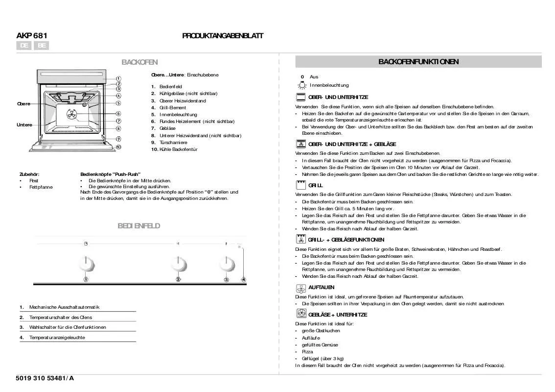 Mode d'emploi WHIRLPOOL AKP 681 IX