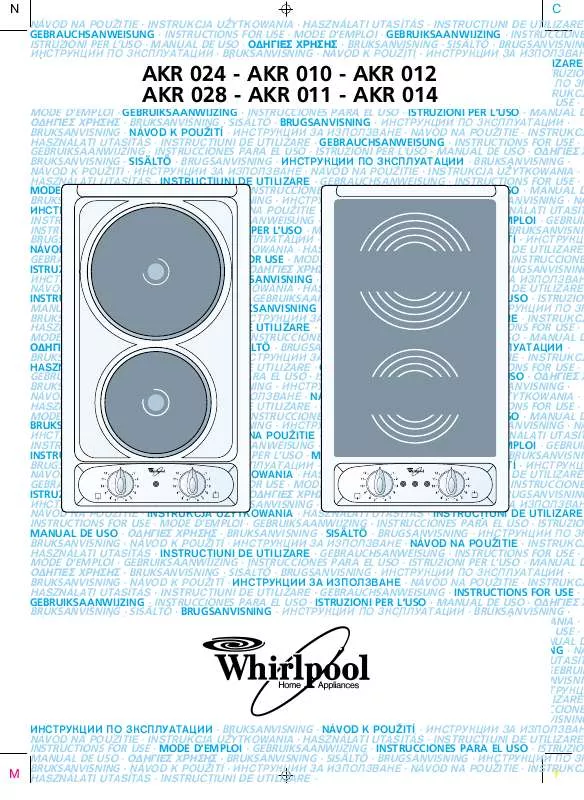 Mode d'emploi WHIRLPOOL AKR 014/WH