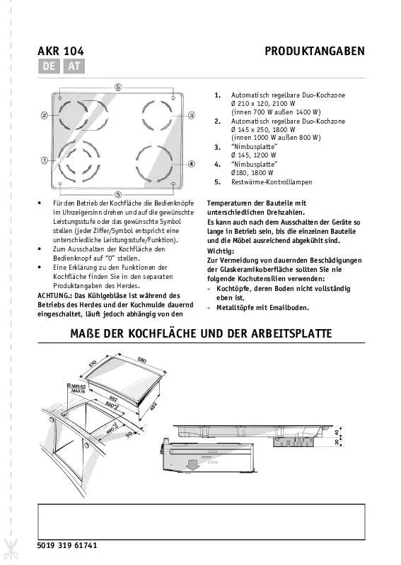 Mode d'emploi WHIRLPOOL AKR 104/AV