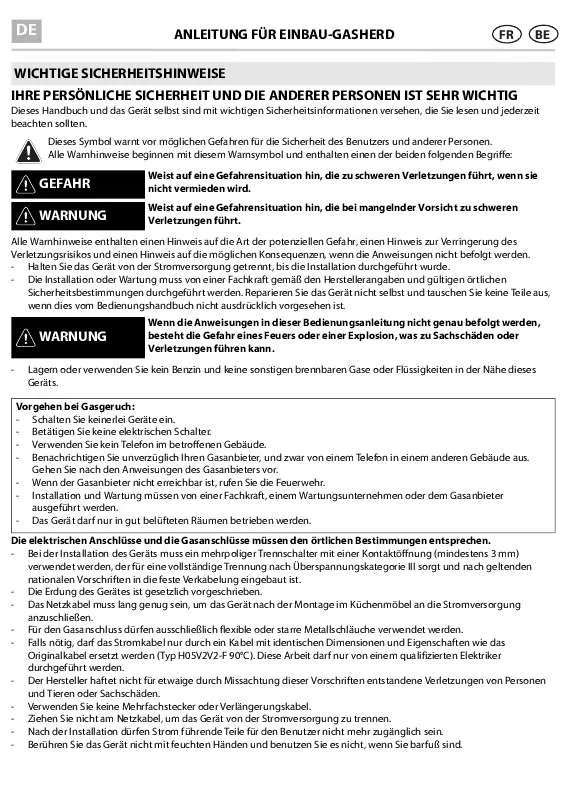 Mode d'emploi WHIRLPOOL AKT 798/IXL