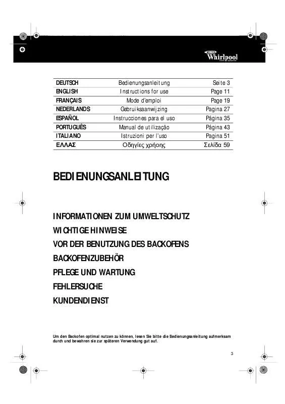 Mode d'emploi WHIRLPOOL AKZ 502 WH