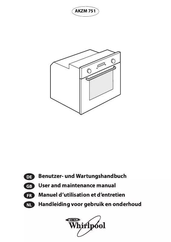 Mode d'emploi WHIRLPOOL AKZM 751/IX