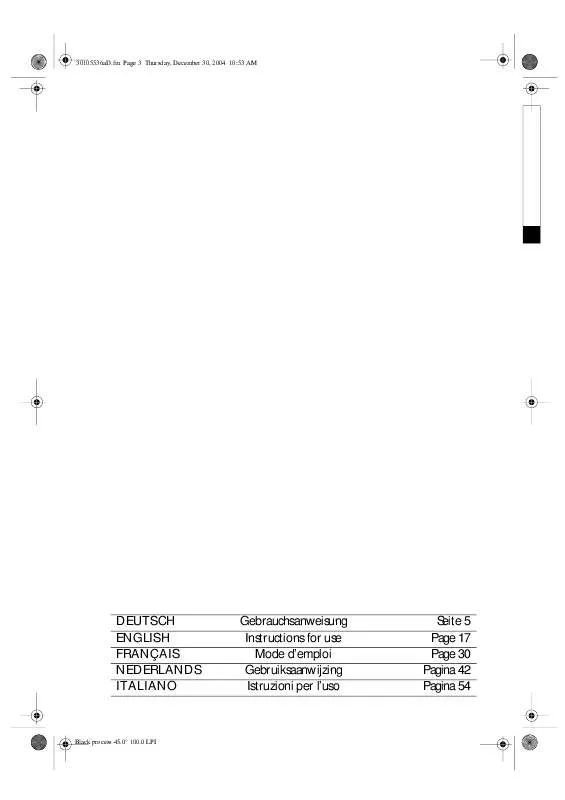 Mode d'emploi WHIRLPOOL AQUASENSE 1600