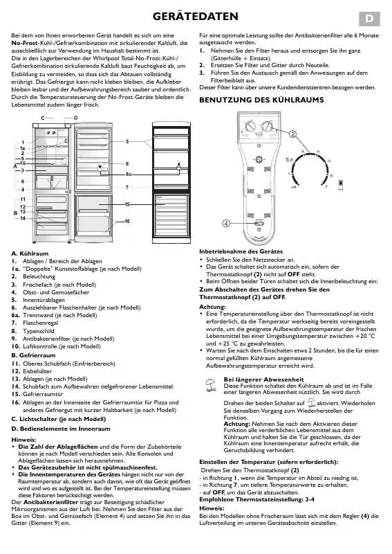 Mode d'emploi WHIRLPOOL ARC 7518 IS