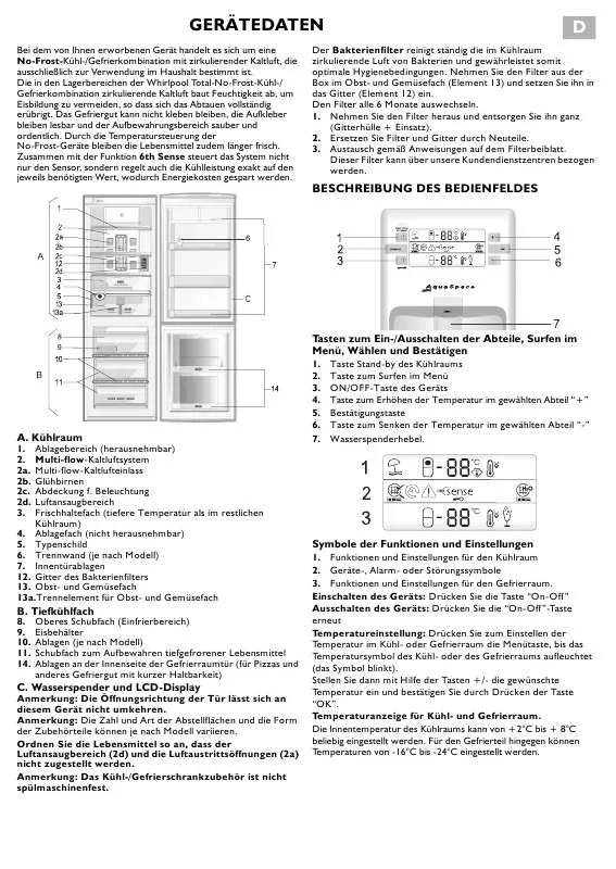 Mode d'emploi WHIRLPOOL ARC7559AQUA