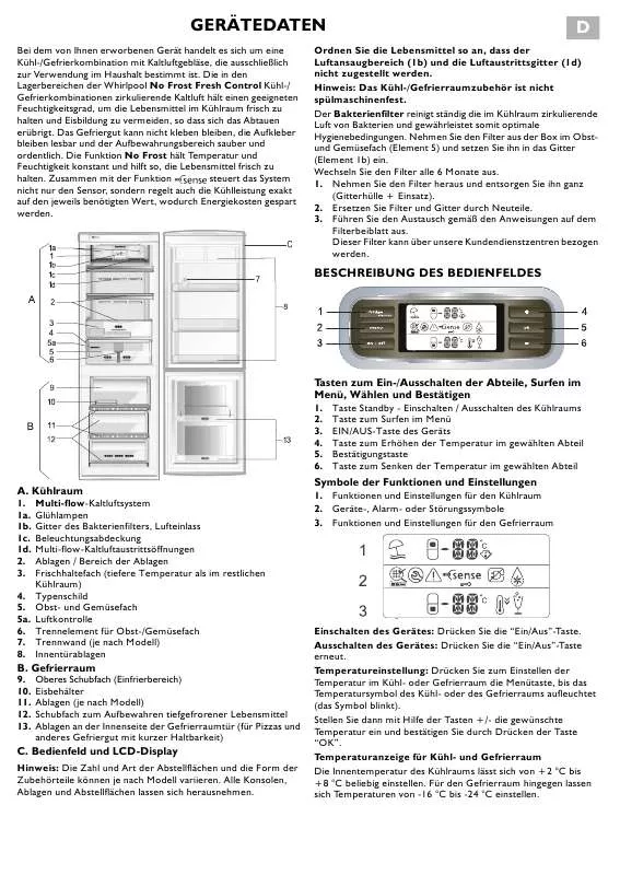 Mode d'emploi WHIRLPOOL ARC8017 IX