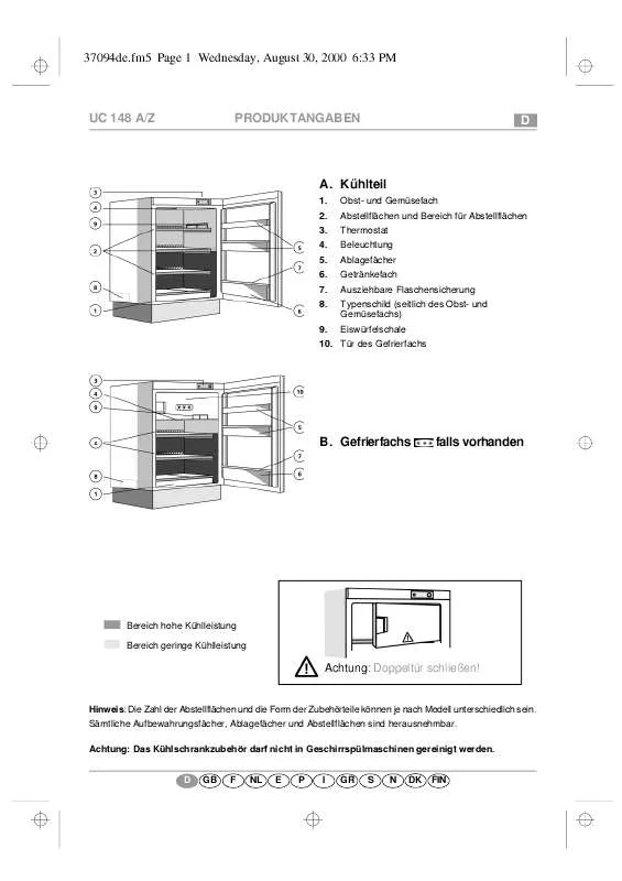 Mode d'emploi WHIRLPOOL ARG 595-K/G/01