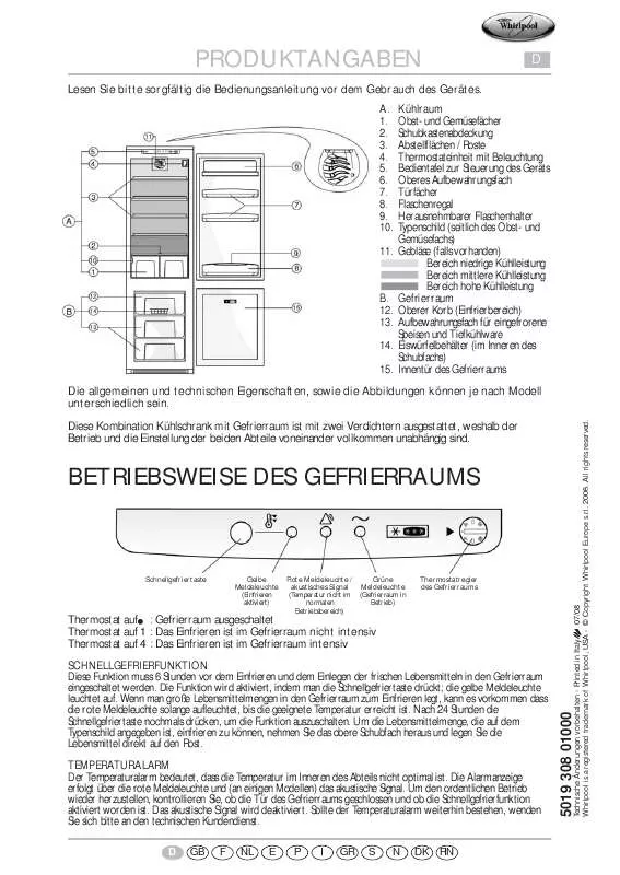 Mode d'emploi WHIRLPOOL ART 483/4