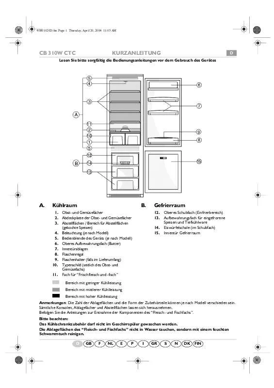 Mode d'emploi WHIRLPOOL ART 489