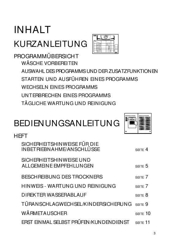 Mode d'emploi WHIRLPOOL ASC 18 TUMBLE DRYER