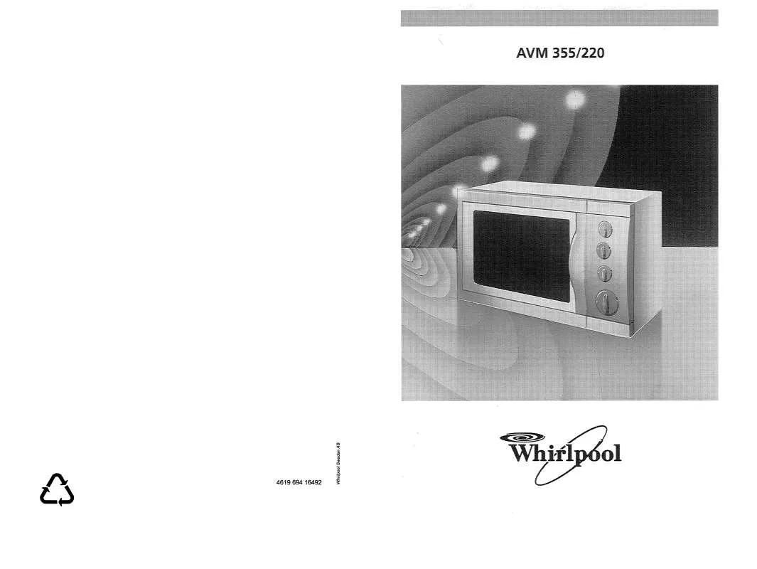 Mode d'emploi WHIRLPOOL AVM 220 WP BL