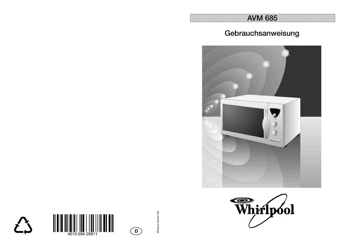 Mode d'emploi WHIRLPOOL AVM 685/WP/IX