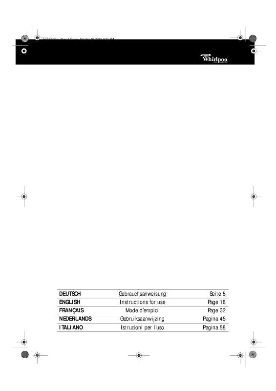 Mode d'emploi WHIRLPOOL AWM 049