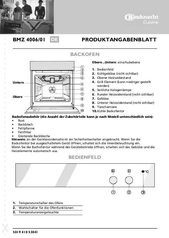 Mode d'emploi WHIRLPOOL BMZ 4006/01 IN