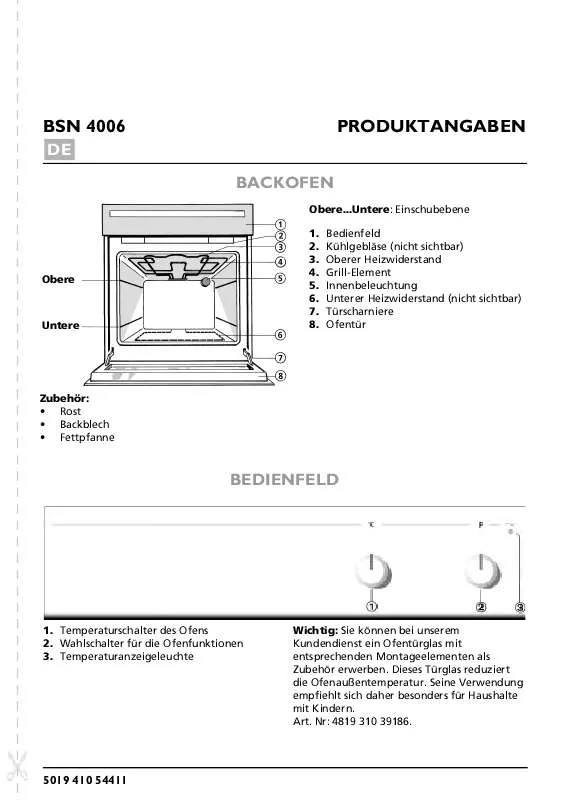 Mode d'emploi WHIRLPOOL BSN 4006 IN