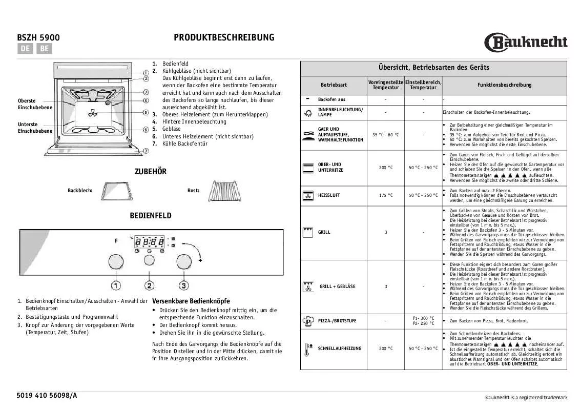 Mode d'emploi WHIRLPOOL BSZH 5900 AL