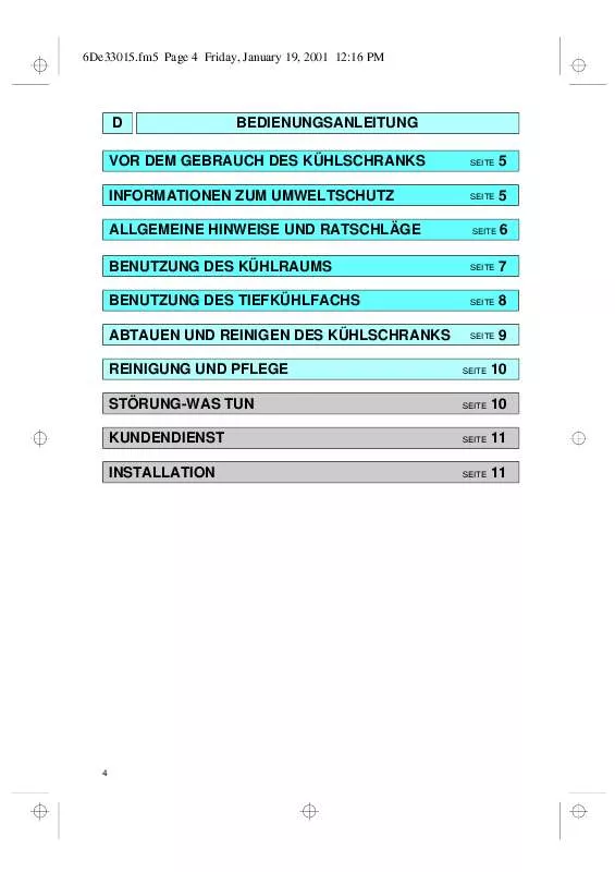 Mode d'emploi WHIRLPOOL CFS 051 S