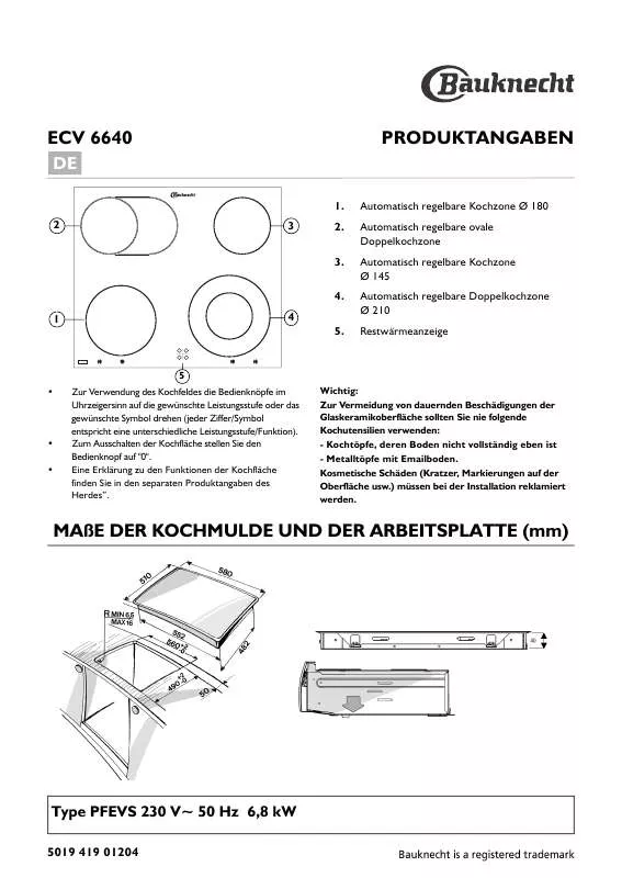 Mode d'emploi WHIRLPOOL ECV 3460 IN