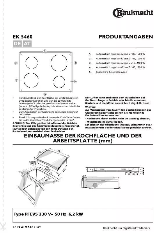 Mode d'emploi WHIRLPOOL EK 5460 IN