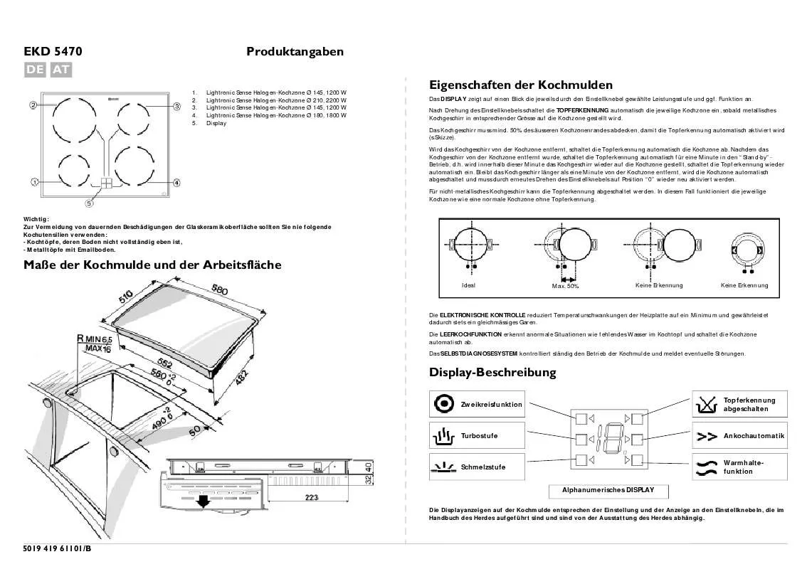 Mode d'emploi WHIRLPOOL EKD 5470-1 IN