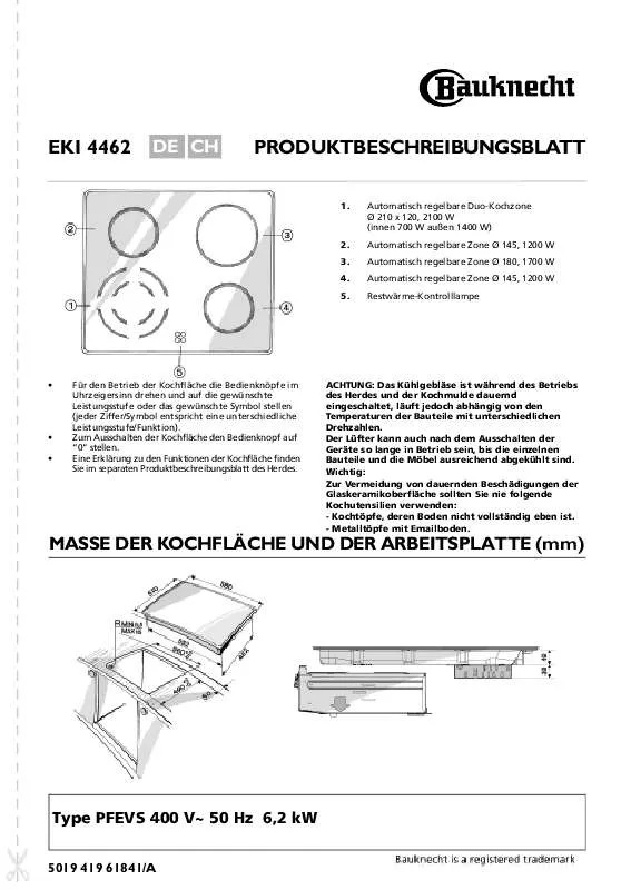 Mode d'emploi WHIRLPOOL EKI 4462 IN