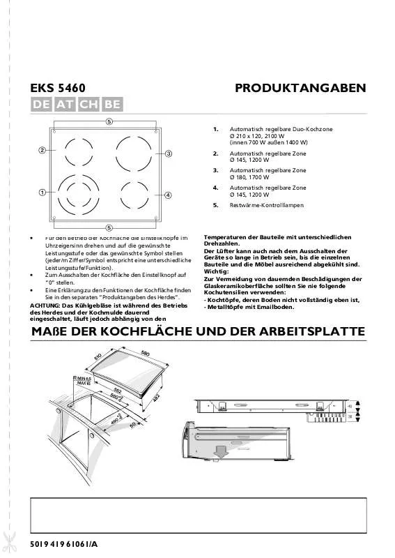 Mode d'emploi WHIRLPOOL EKS 5460-1 IN