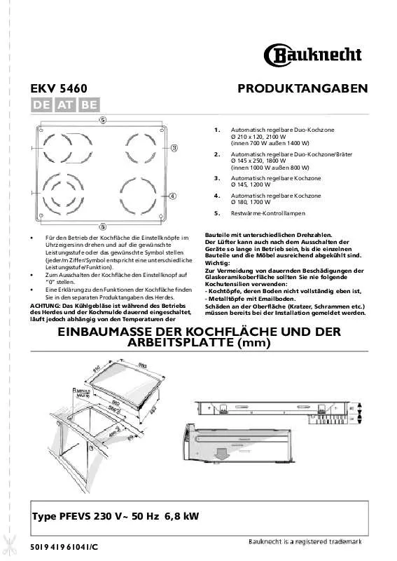 Mode d'emploi WHIRLPOOL EKV 5460 IN-1