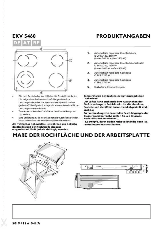 Mode d'emploi WHIRLPOOL EKV 5460 WS