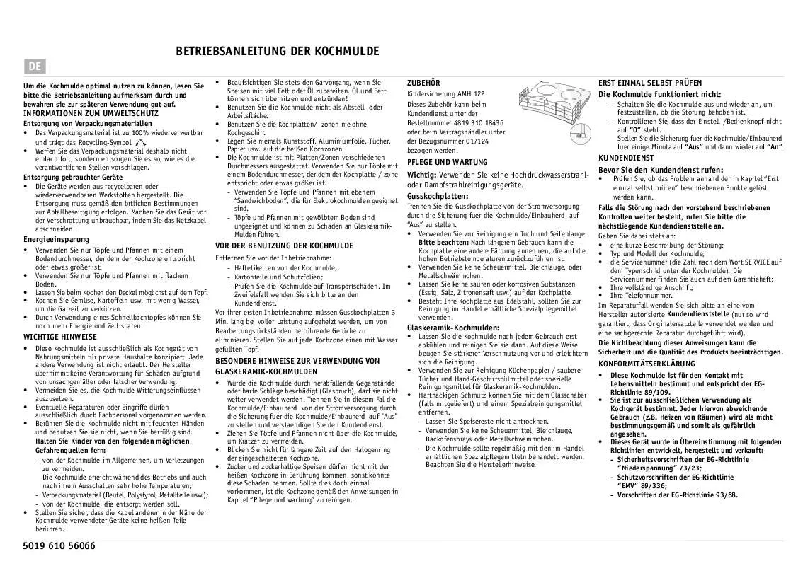 Mode d'emploi WHIRLPOOL ELCE 7163/ES