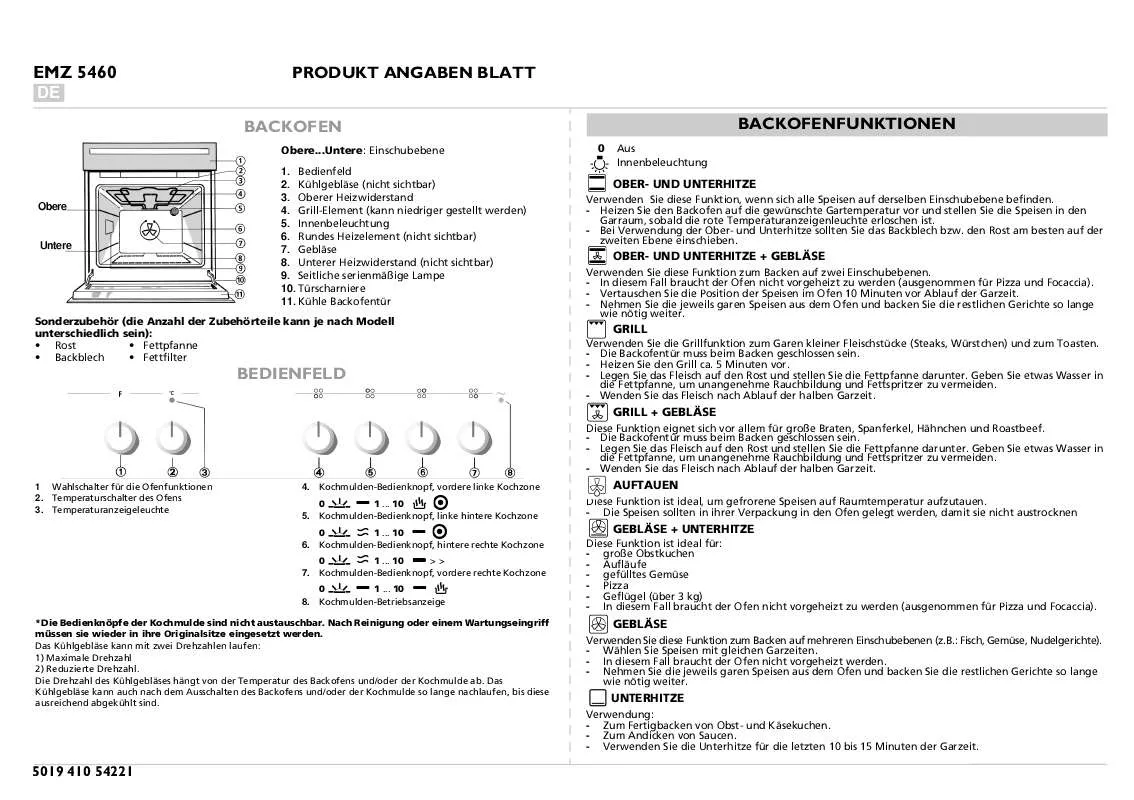 Mode d'emploi WHIRLPOOL EMZ 5460/01 SW