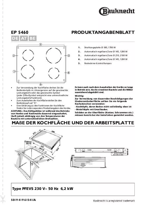 Mode d'emploi WHIRLPOOL EP 5460 AL