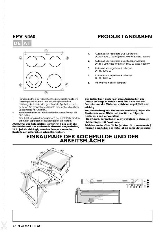 Mode d'emploi WHIRLPOOL EPV 5460 AL