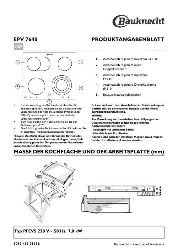 Mode d'emploi WHIRLPOOL EPV 7640/IN