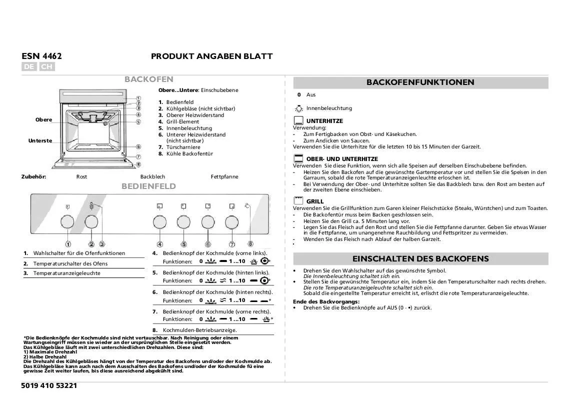 Mode d'emploi WHIRLPOOL ESN 4462 SW