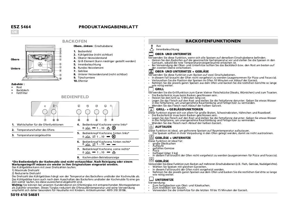 Mode d'emploi WHIRLPOOL ESZ 5464/01 BR