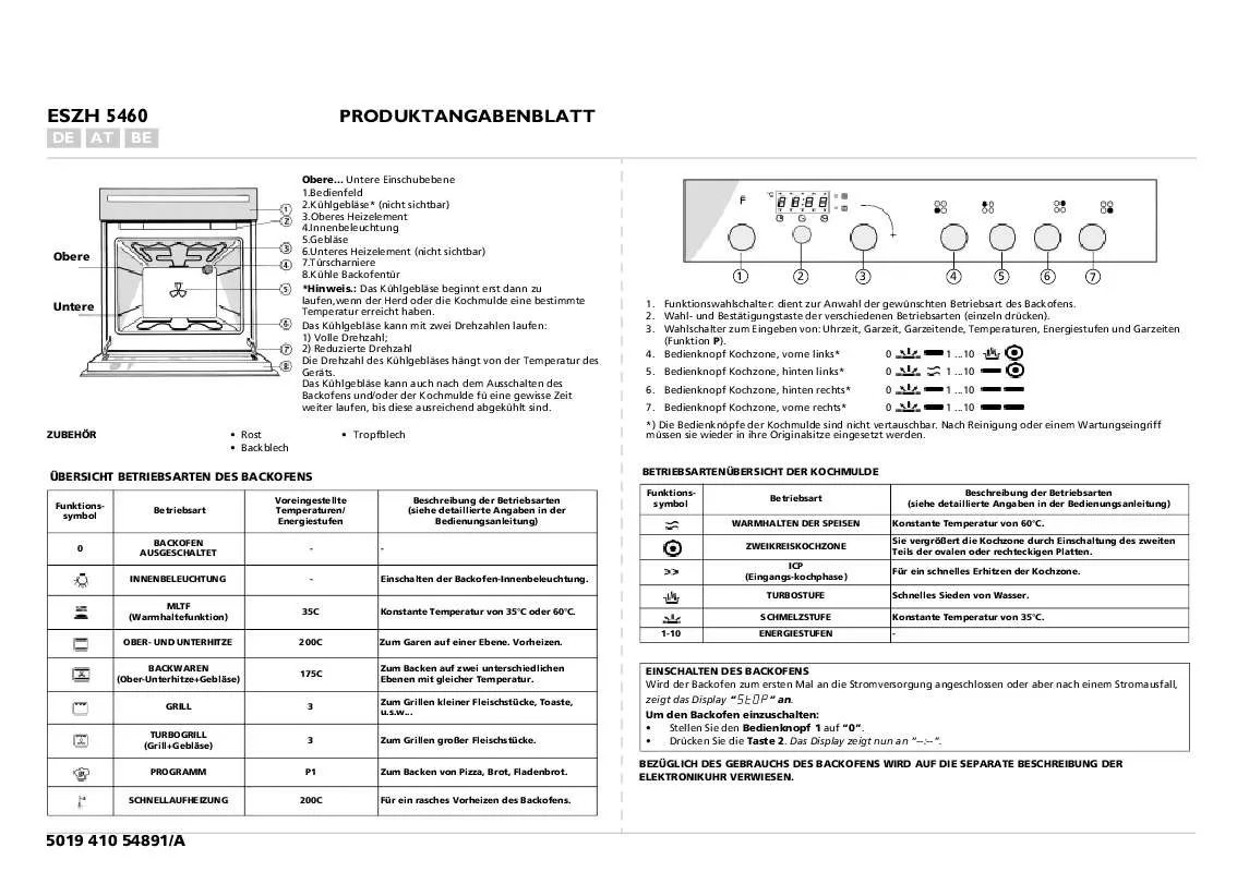 Mode d'emploi WHIRLPOOL ESZH 5460/01 IN