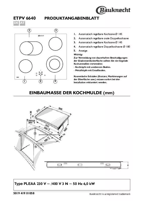 Mode d'emploi WHIRLPOOL ETPV 6640 NE