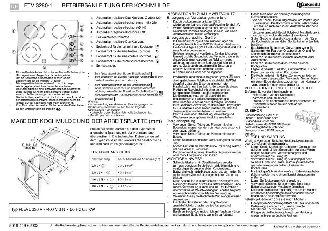 Mode d'emploi WHIRLPOOL ETV 3280 IN -1