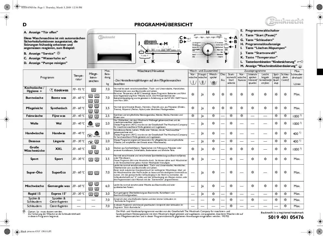 Mode d'emploi WHIRLPOOL EXCELLENCE 2470