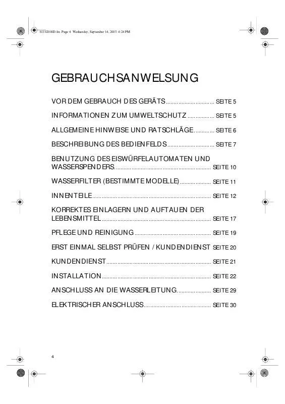 Mode d'emploi WHIRLPOOL G25EFSB23