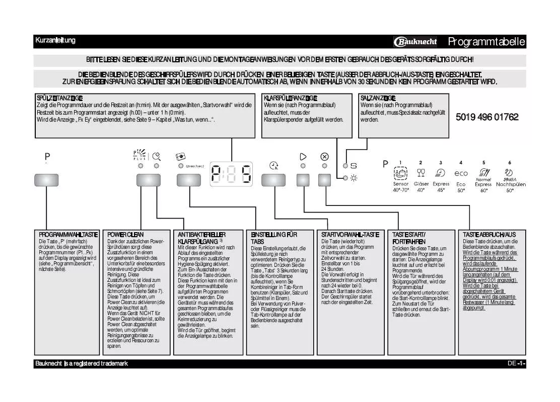 Mode d'emploi WHIRLPOOL GSF PL 962 A