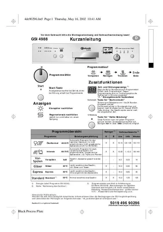 Mode d'emploi WHIRLPOOL GSI 4988-1 C IN