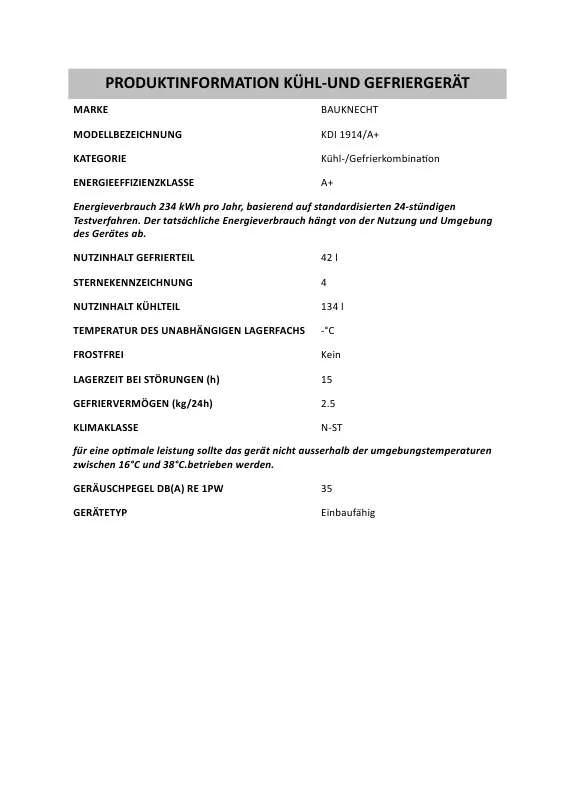 Mode d'emploi WHIRLPOOL KDI 1914/A