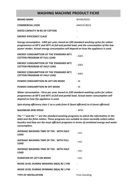 Mode d'emploi WHIRLPOOL KGN312 A WS