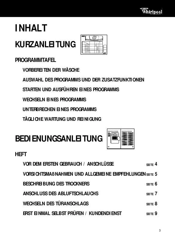 Mode d'emploi WHIRLPOOL KINGSIZE A