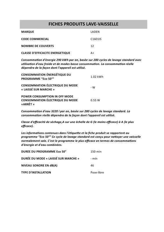 Mode d'emploi WHIRLPOOL KRCB 6036